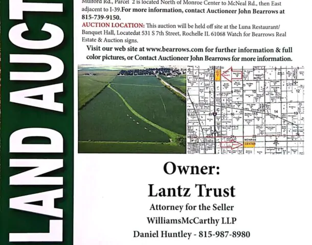 Land Auction 160 Acres – Monroe Center, IL